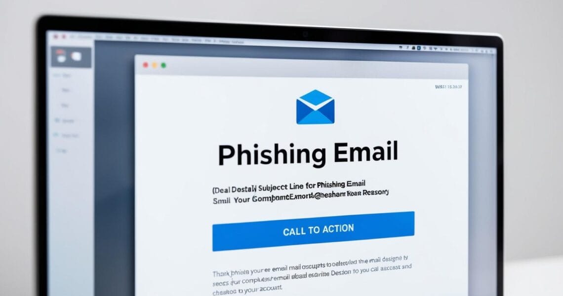 Spoof email phishing attack example in a corporate setting